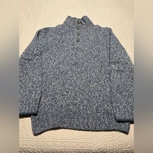 Gran Sasso mouline wool sweater in blue and white size 50